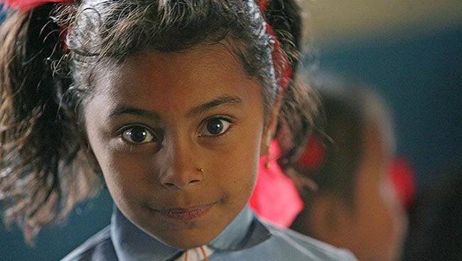 Young girl at Shreeshitalacom Lower Secondary School. Kaski, Nepal