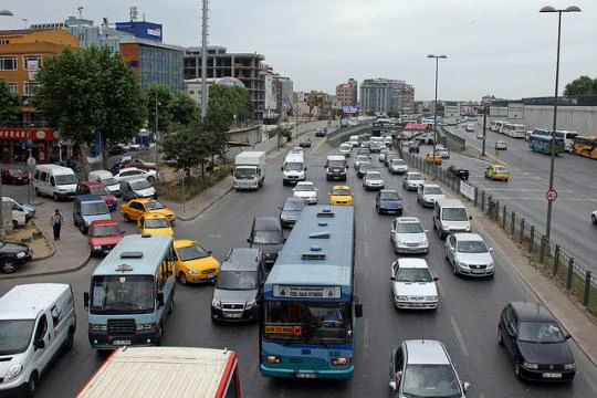 Mid-day traffic in Istanbul, Turkey