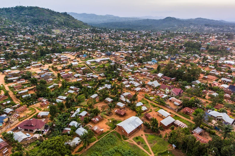  Aerial view of Beni, North Kivu region, Democratic Republic of Congo. Photo: World Bank / Vincent Tremeau
