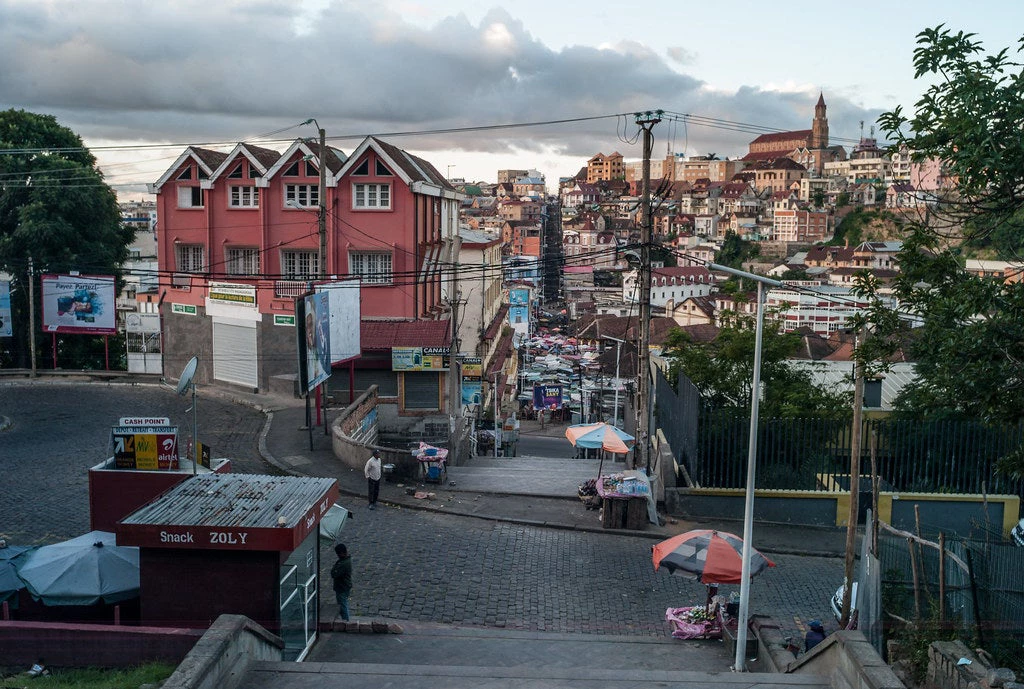 Streets and businesses in Madagascar