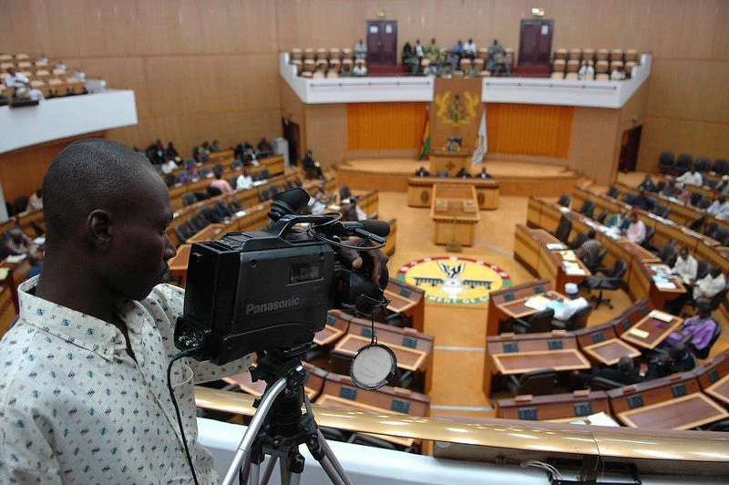 Lawmakers meet during a session of Parliament in Accra, Ghana,