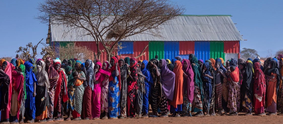 In Somali region of Ethiopia, near the town of Hargele, thousands of women and children are displaced by severe drought and are staying in dire conditions