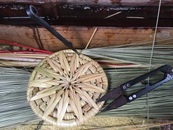 Various tools used to weave patterns into the dhakia. Photo: Maya Rai 