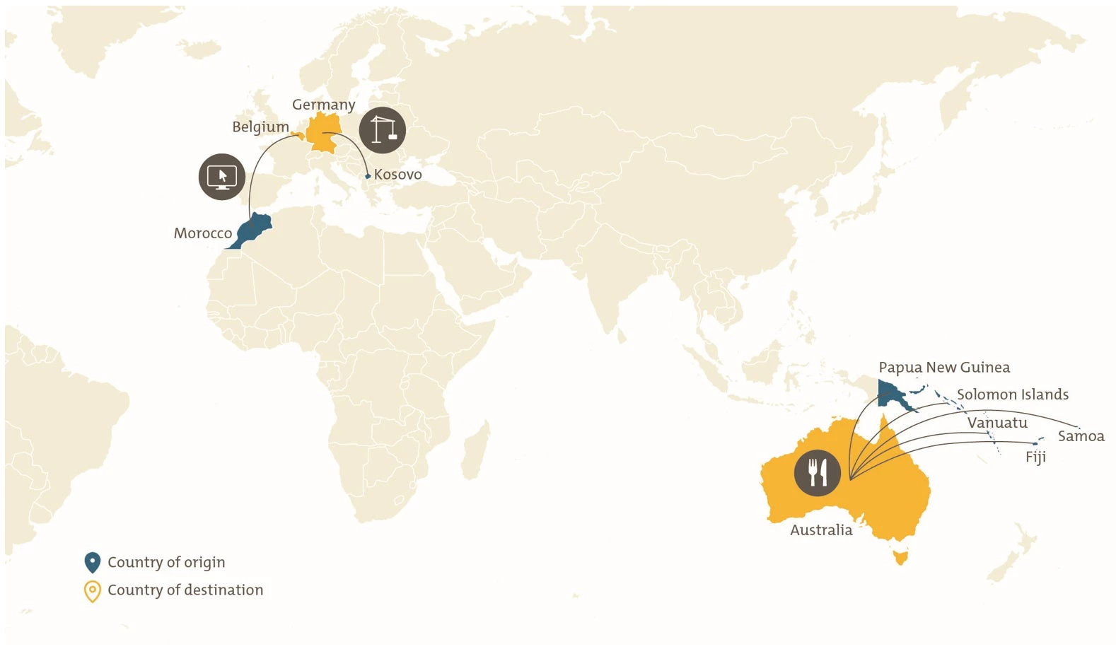 Figure 2: Where the Global Skill Partnership model is being piloted