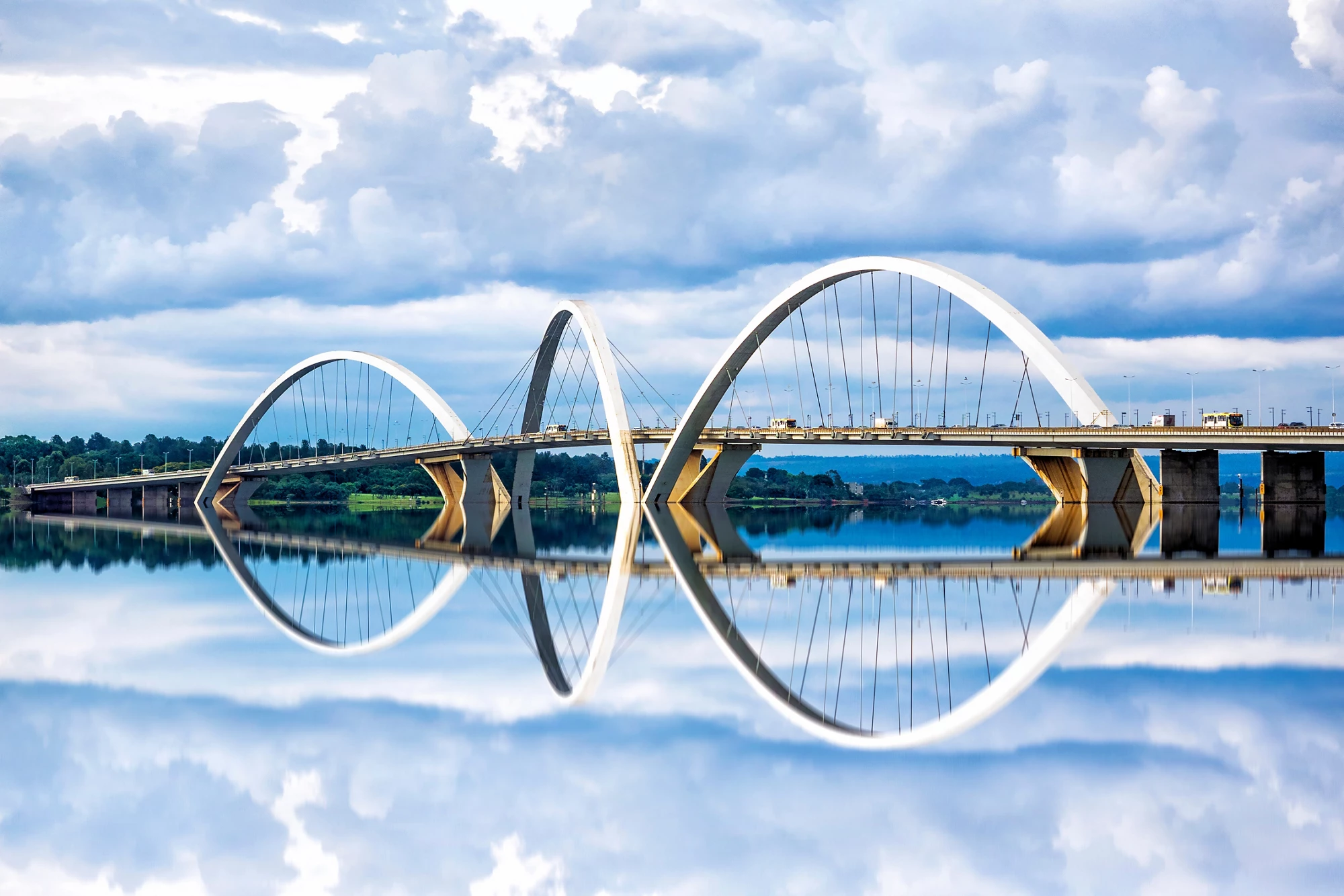 JK Bridge in Brasilia, capital of Brazil.