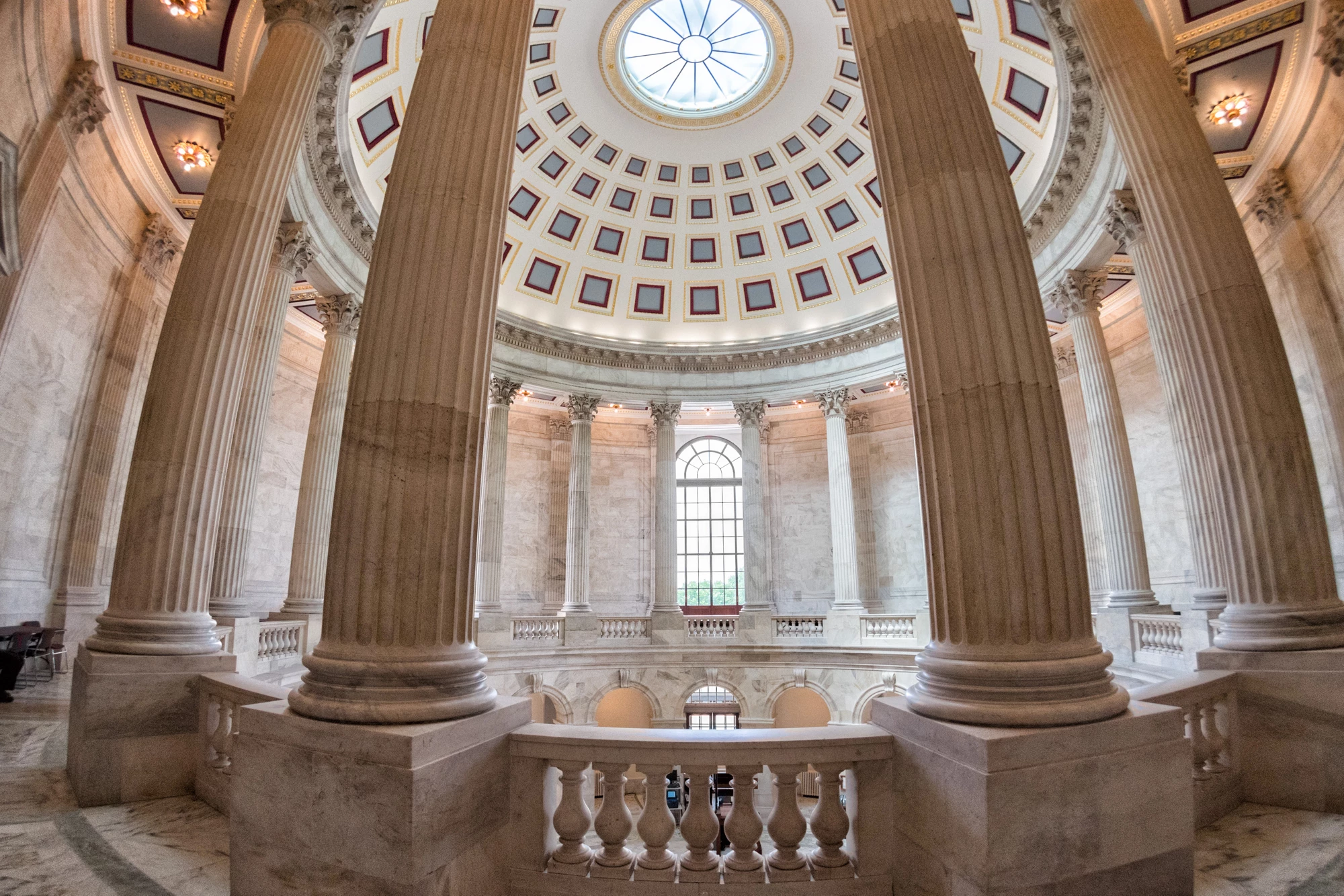 WASHINGTON, USA  - June 23, 2016 - Russel building senate capitol in washington dc interior view
