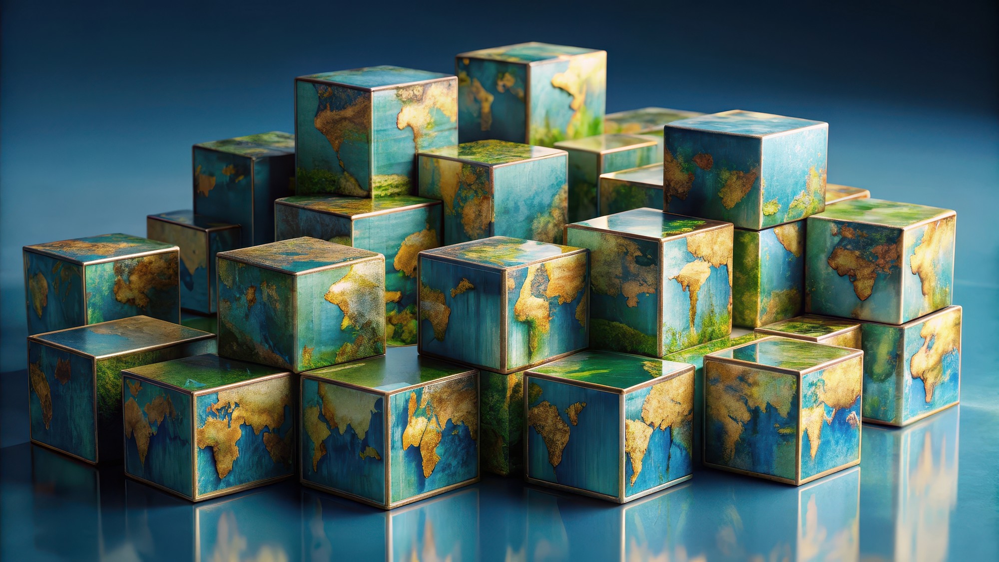 Cubes used for geospatial analysis and data visualization 