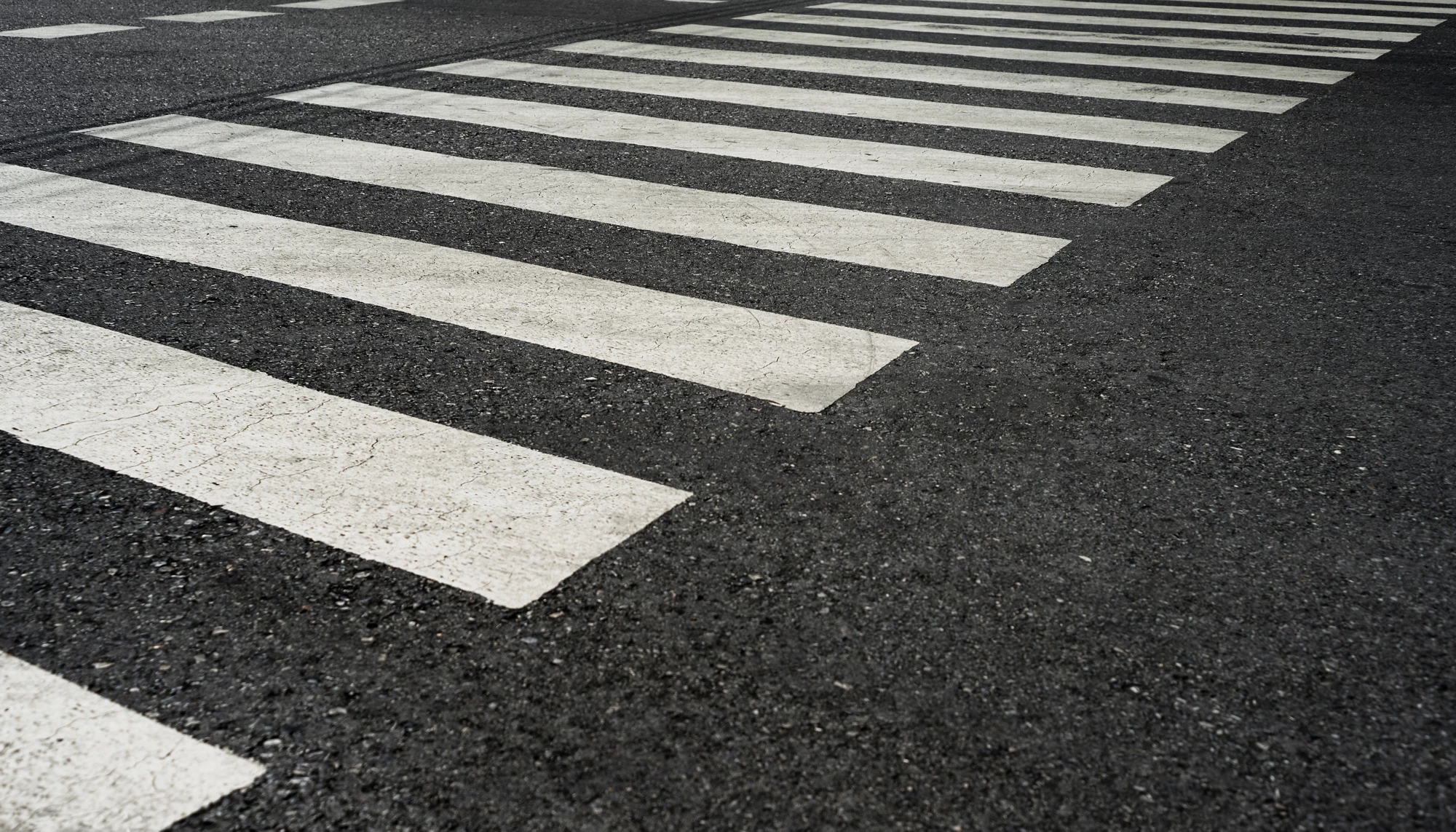 pedestrian pathway on a street crossing 