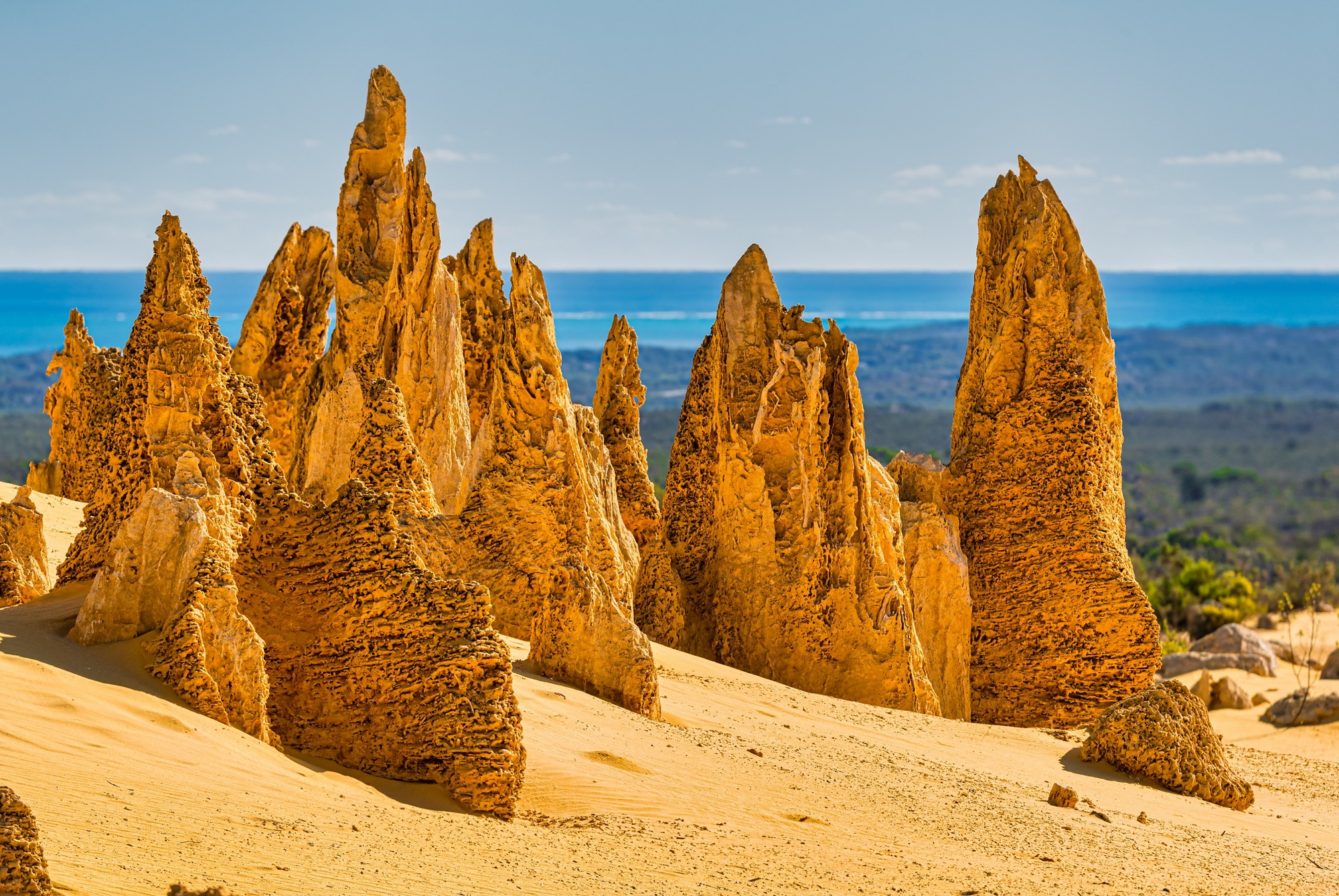 The Pinnacles are limestone formations within Nambung National Park, near the town of Cervantes, Western Australia.