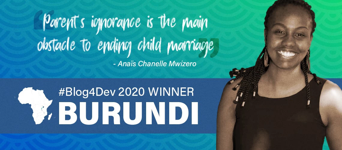 Anaïs Chanelle Mwizero, Blog4Dev Burundi winner 
