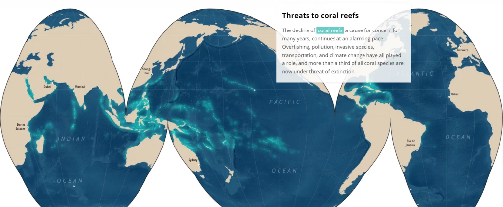 Life under water map