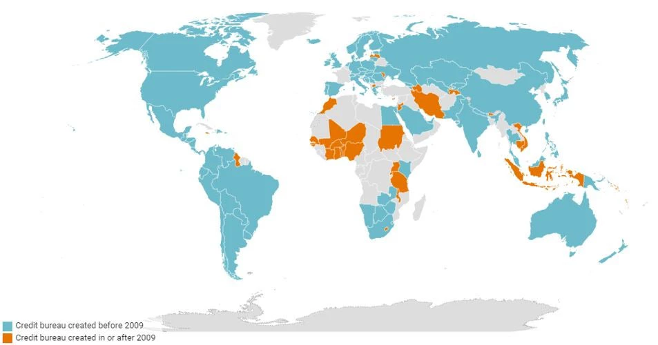 One-third of economies with credit bureaus introduced them in the past decade