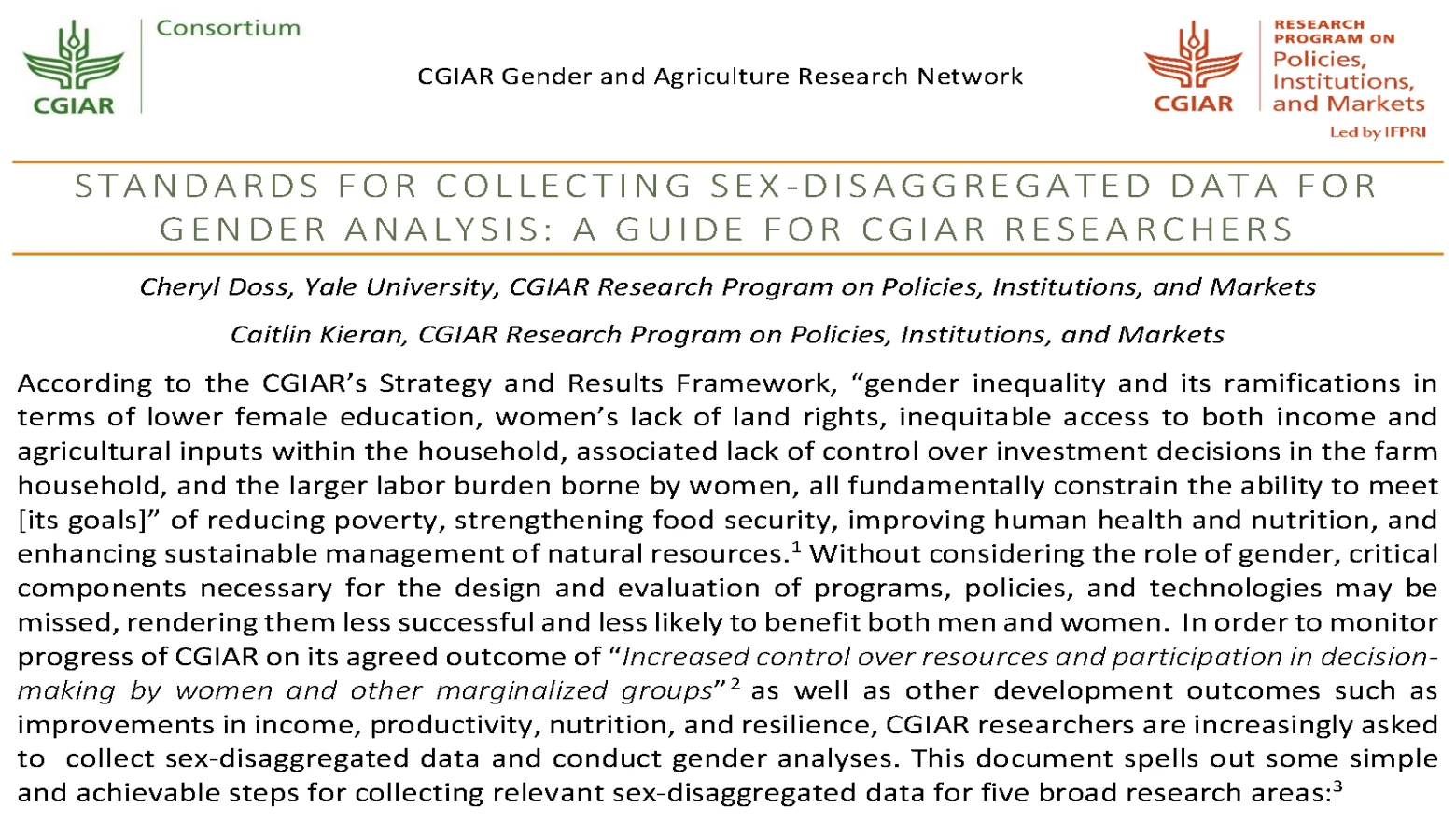 Standards for Collecting Sex Disaggregated Data for Gender Analysis (CGIAR) (.pdf 657.8Kb)