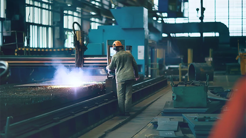 Image of metallurgical production factory