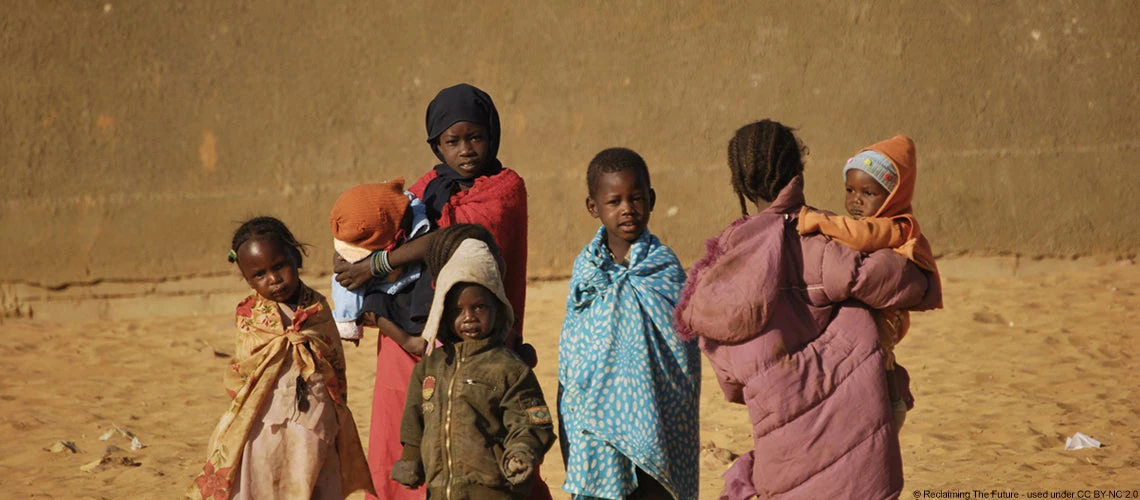 Refugee children from Darfur at a camp in eastern Chad