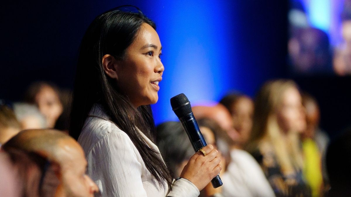 CSO representative speaking at the World Bank Group Civil Society Forum 2023 in Marrakesh