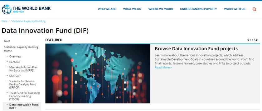data innovation fund  website