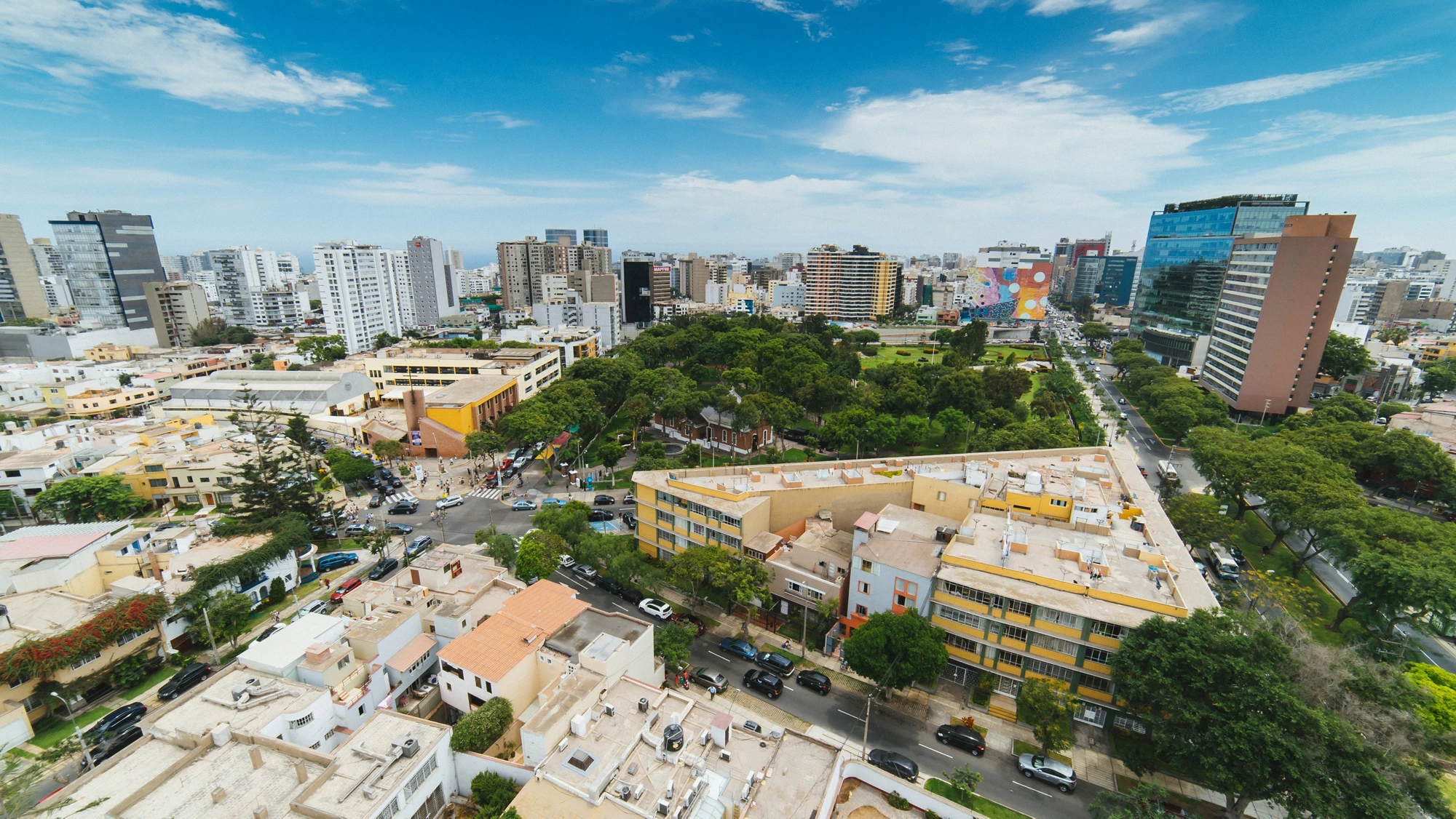 Aerial view of Lima, Peru