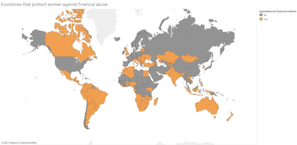 Economies that protect women against financial abuse