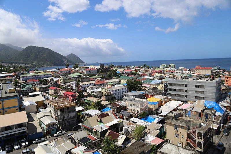 View of Roseau, the capital of Dominica