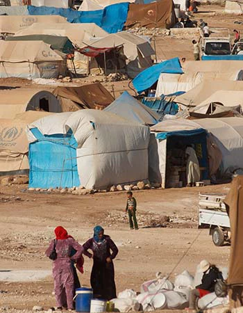 Atmeh Refugee Camp, Idlib, Syria. June 17th 2013. 
Internally displaced  Syrian refugees in the Atmeh refugee camp, Idlib province Syria