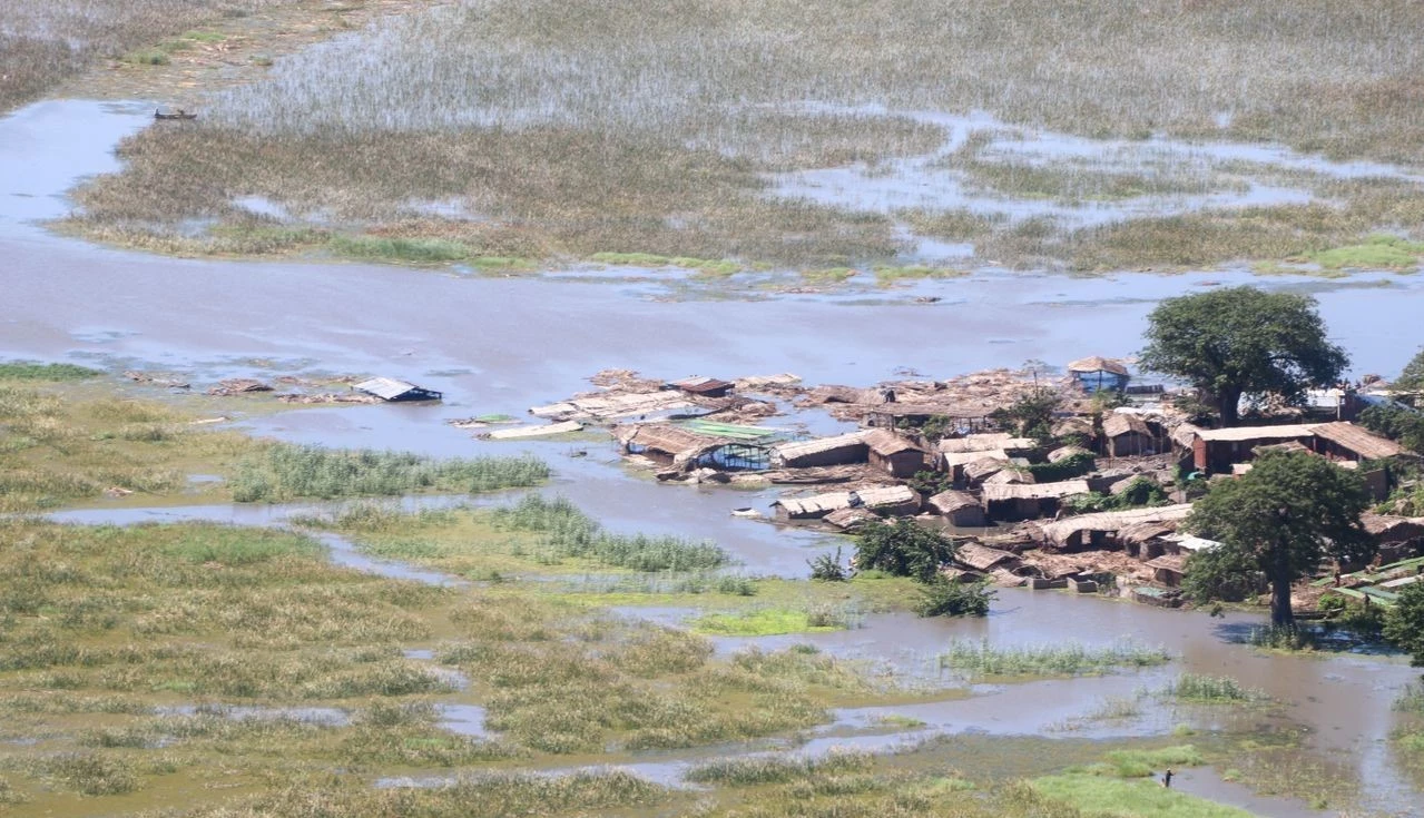 Flooded village in Malawi