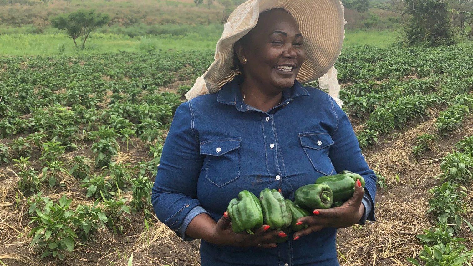 Florinda Chilumbo, a farmer who has 200 hectares planted with fruits and vegetables. Photo credit: Diego Arias Carballo