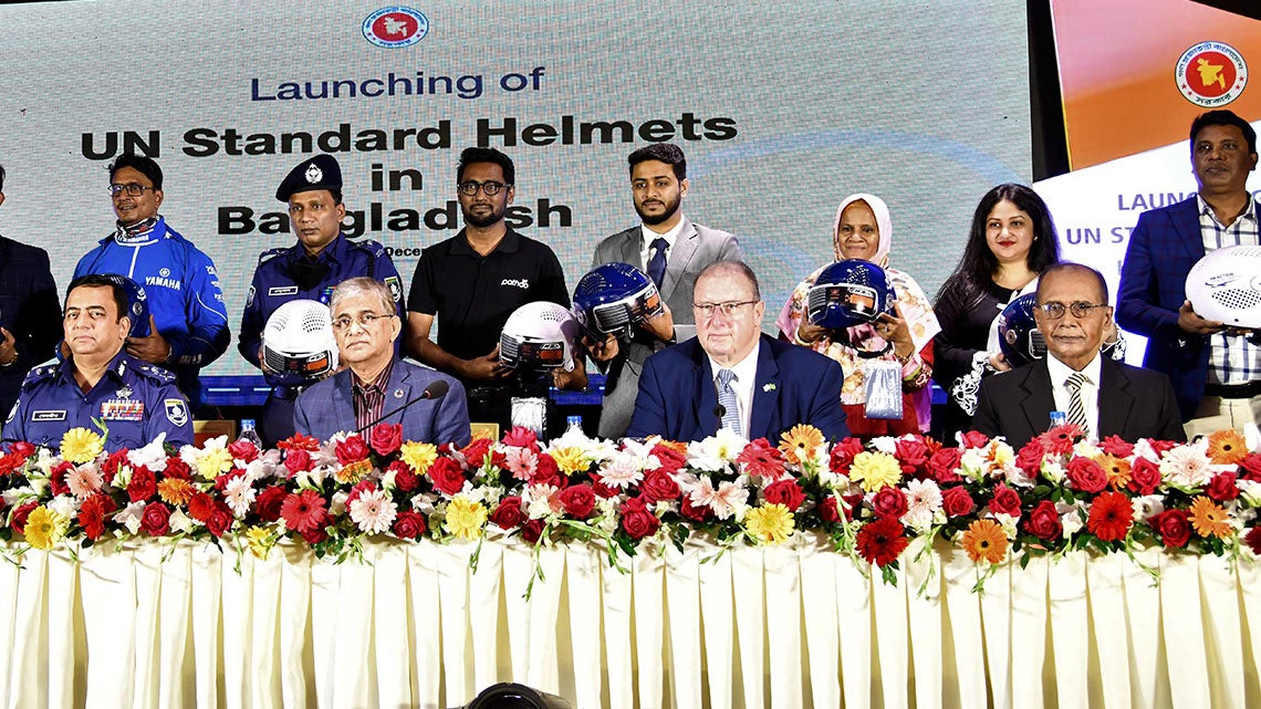Hartwig Schafer, World Bank Regional Director for South Asia at the Standard Helmet Launch event in Bangladesh.