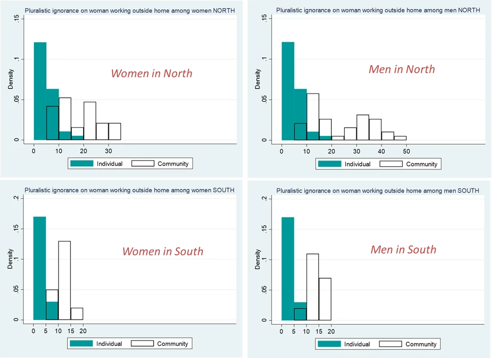 Individual Beliefs versus Perceived Community Norms on a Women?s Right to Work Outside the Home among Women and Men in the North and South of Nigeria