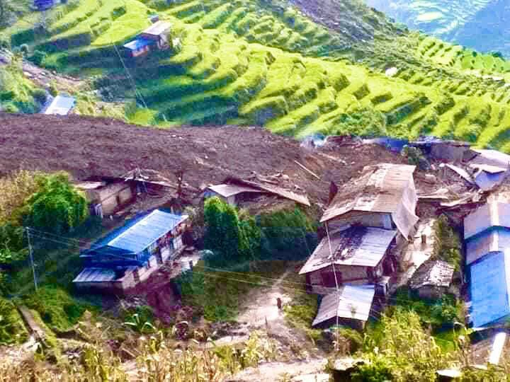 Landslide in Lidi, Sindhupalchowk, Nepal