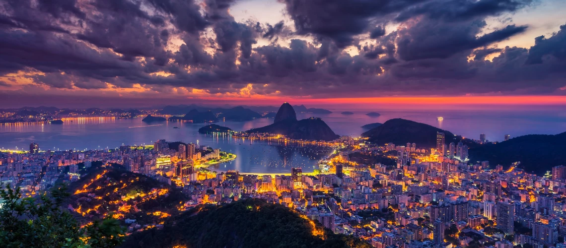 Brazil's cities lighting up at night