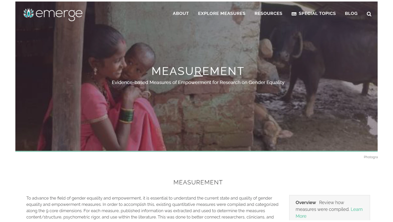 Evidence-based Measures of Empowerment for Research on Gender Equality (EMERGE) Measurement Guidelines (UCSD website)