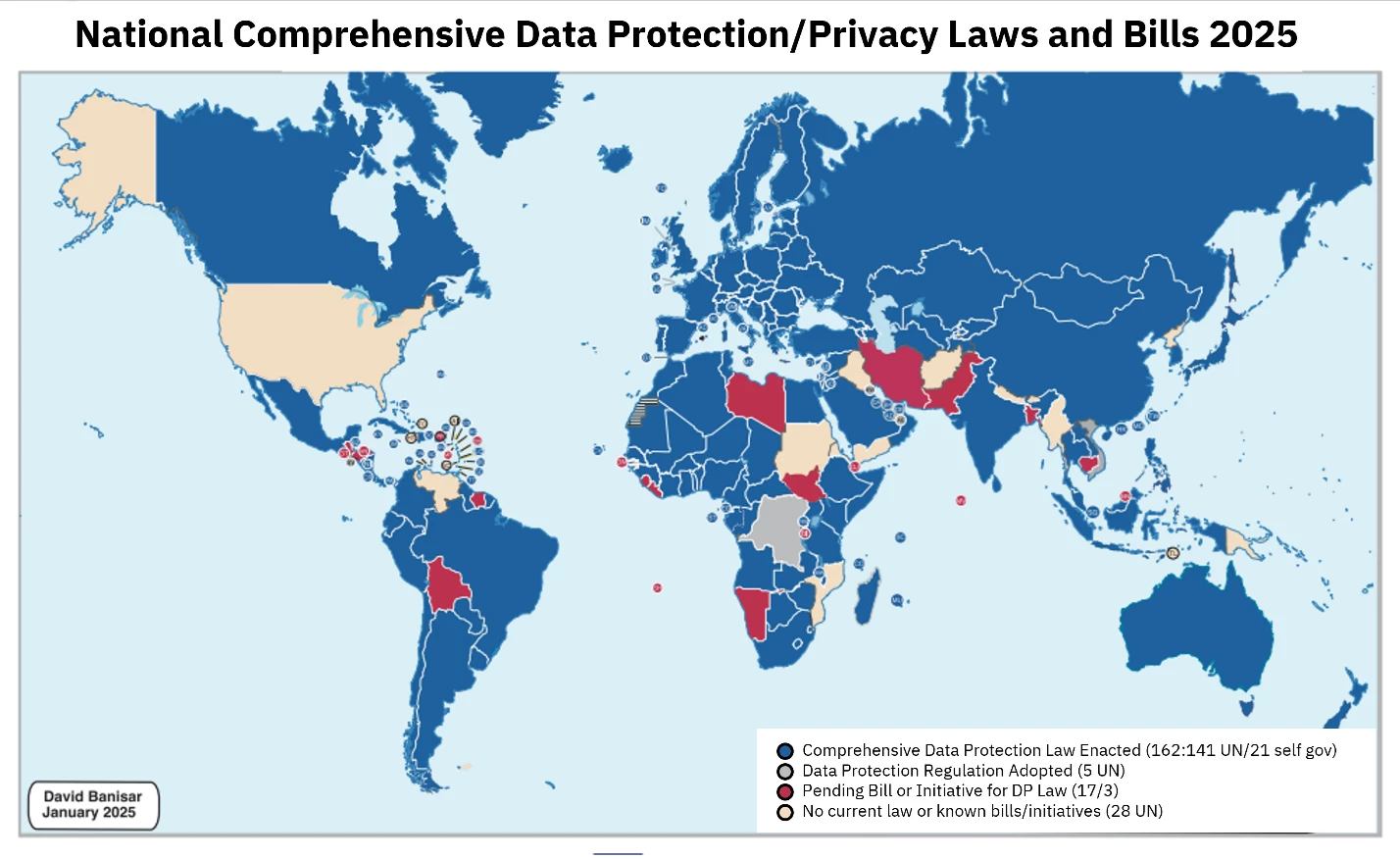 National comprehensive data protection and privacy laws and bills 2025