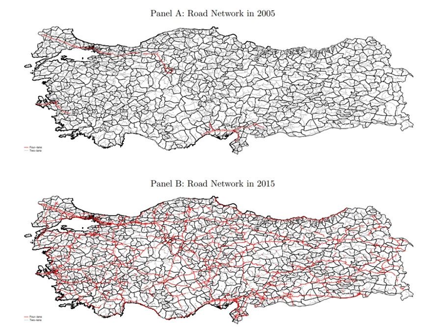 Turkish Roads over Time