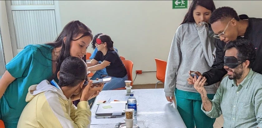 Participants of the hackathon during one of the activities in a session on inlusion.