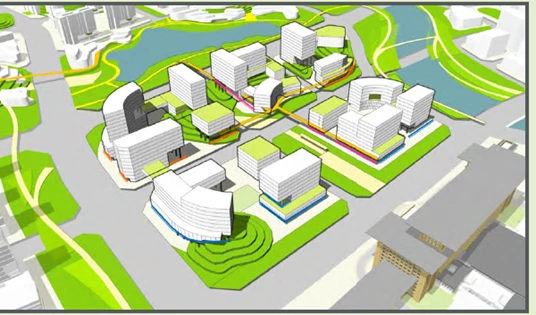New town development in Guangzhou Knowledge Green Valley: Ecological connectivity to maximize cooling effects