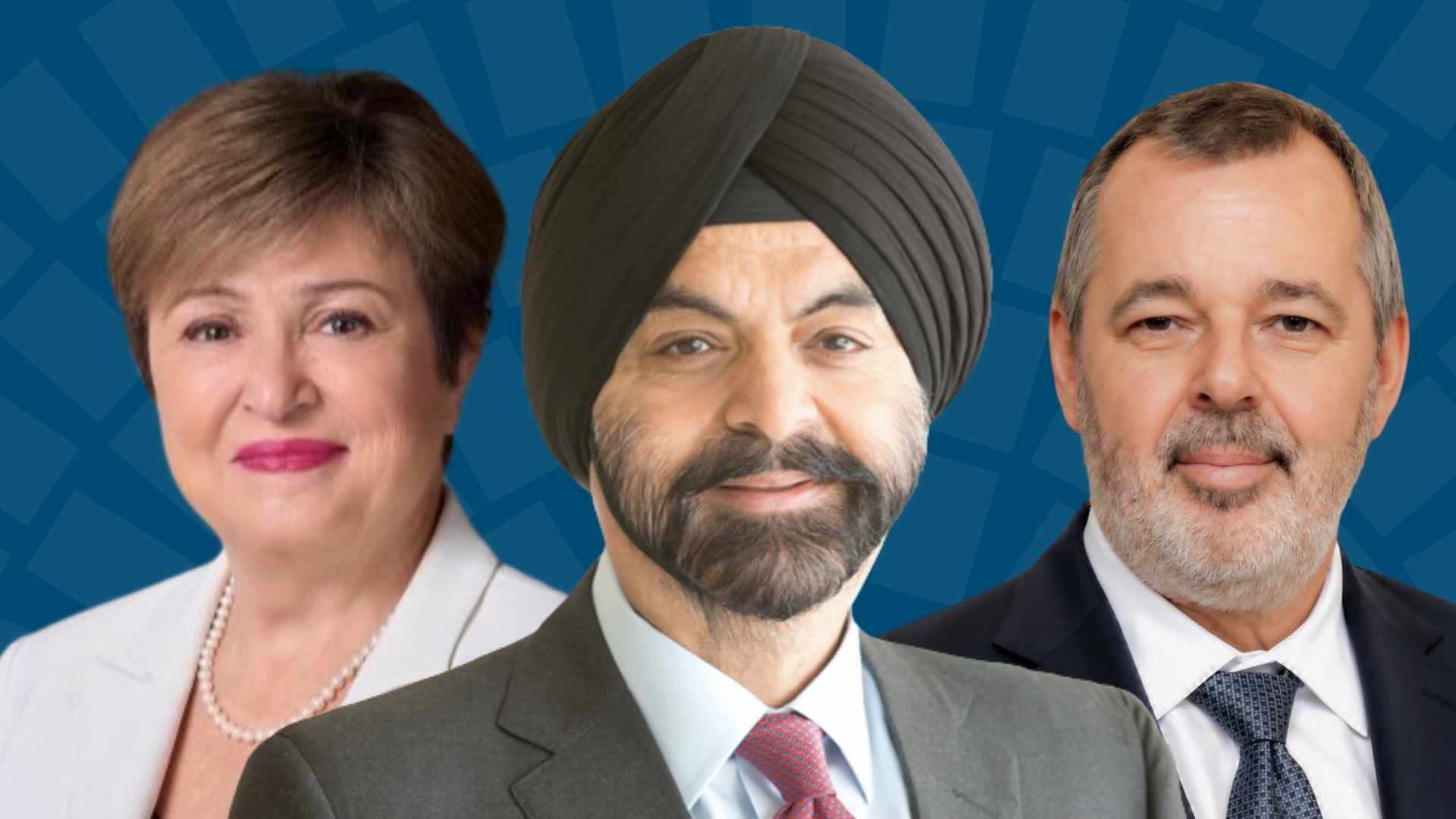 Annual Meetings Chairman, Carlos Carvallo Spalding, President of the Central Bank of Paraguay, World Bank Group President Ajay Banga, and Managing Director of the International Monetary Fund Kristalina Georgieva