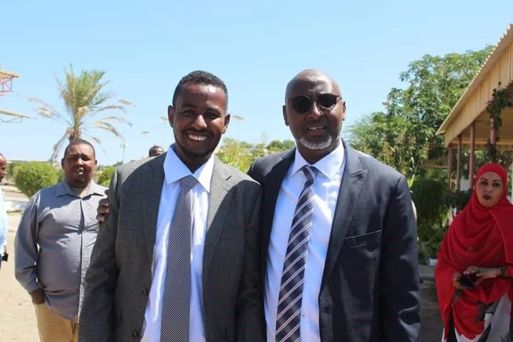 Ragueh with the Education Minister of Djibouti.