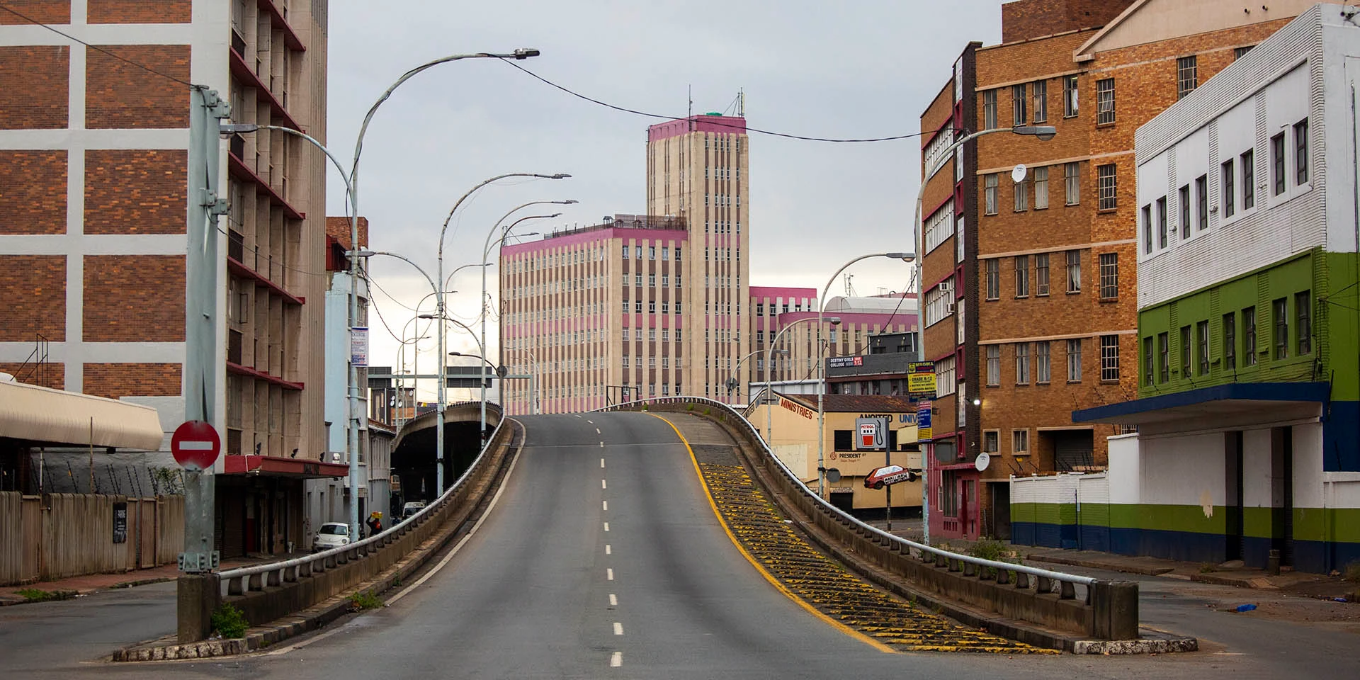 A deserted street , Tuesday, 28 April 2020 in downtown Johannesburg, South Africa. Photo/Karel Prinsloo