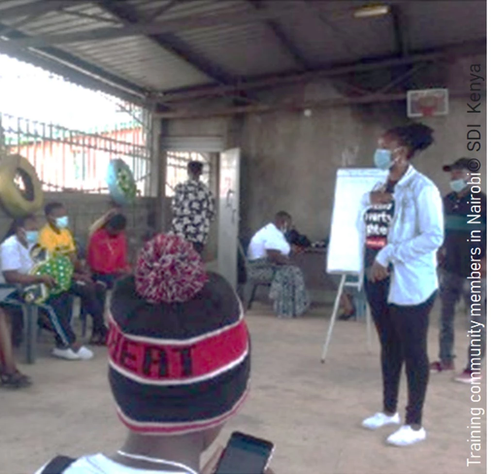 Training community meetings in Nairobi, Kenya