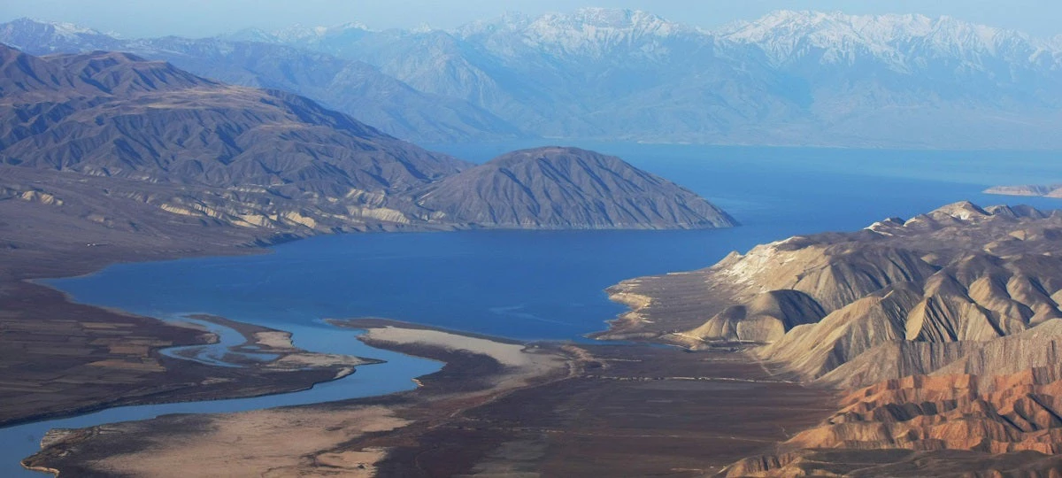 Aerial view of river