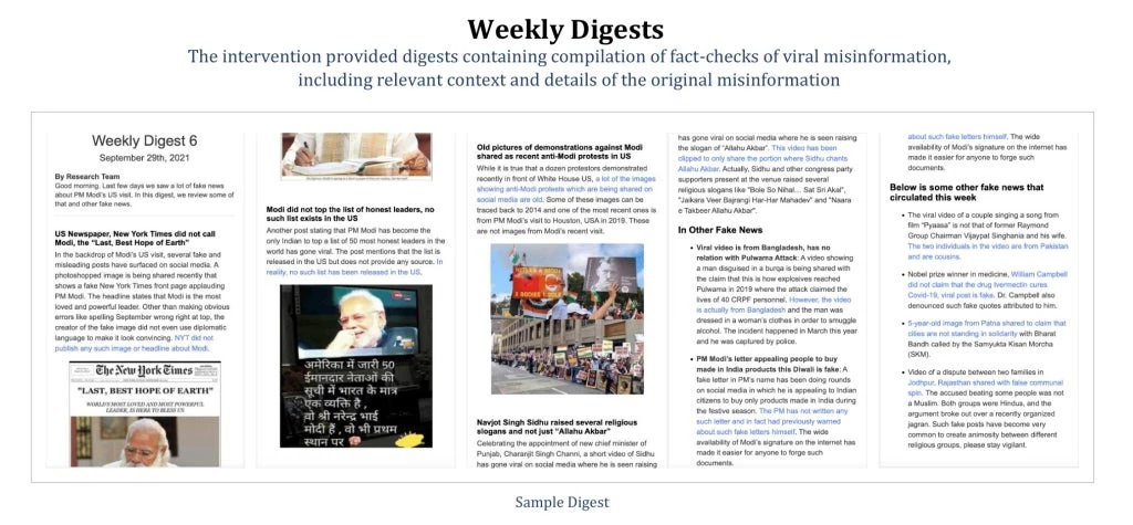 Sample weekly digest