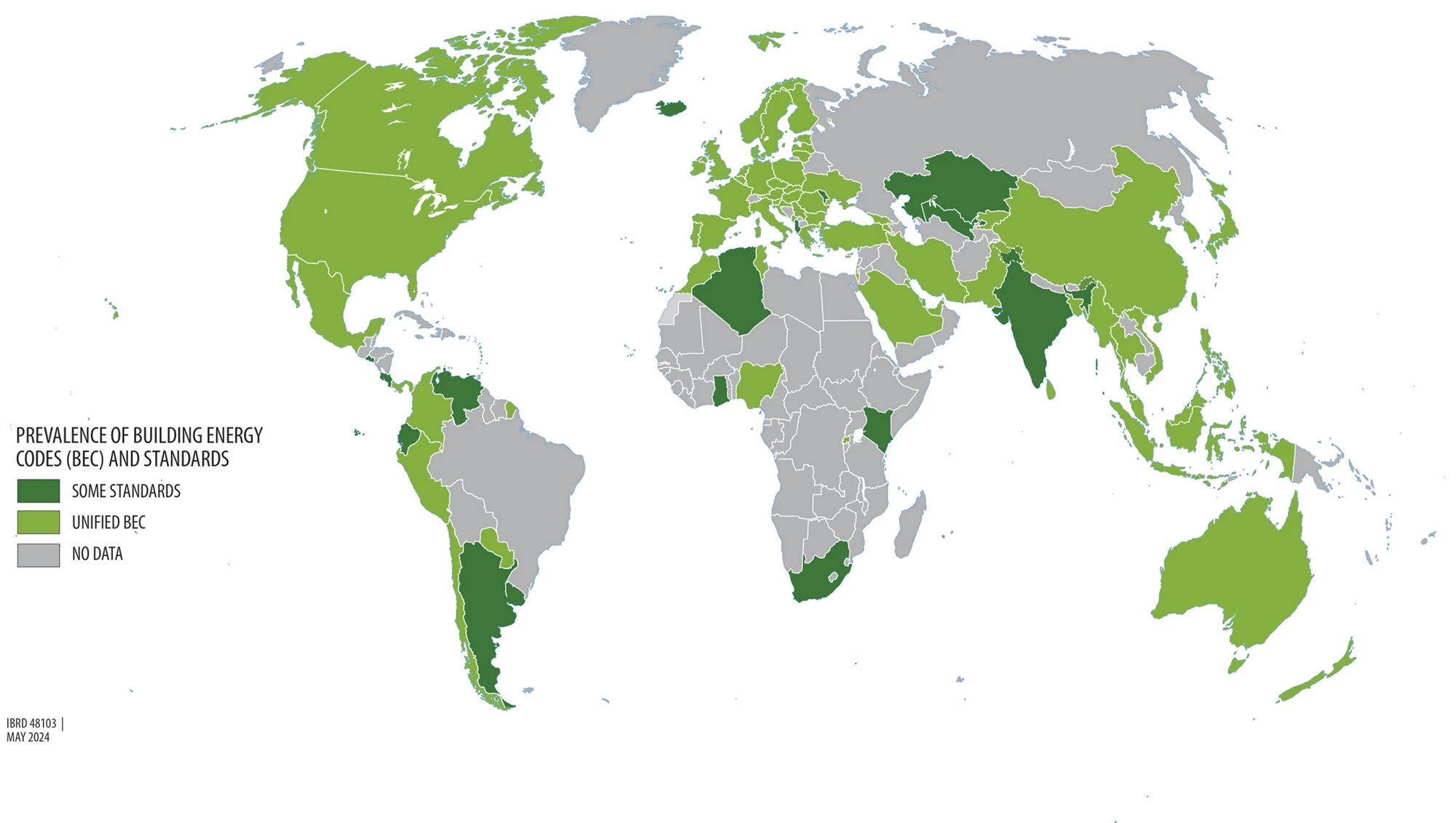 Map Prvalence of Building Energy Codes and Standards