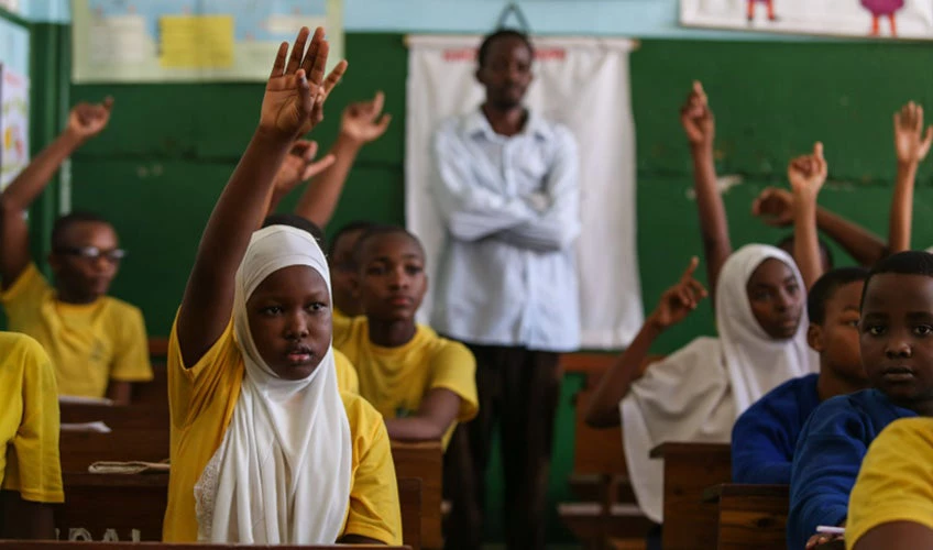 Students in Primary Seven at Zanaki Primary School