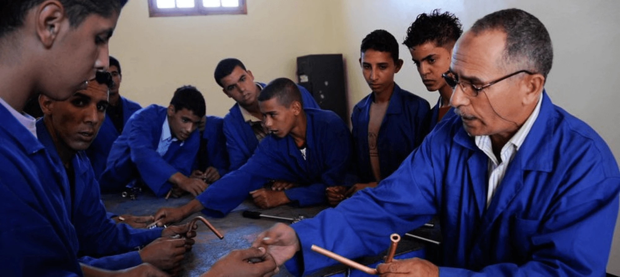 students in a vocational training class