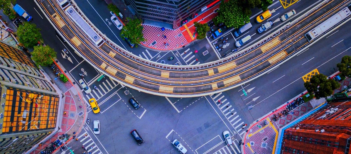 Aerial view of Taipei Downtown, Taiwan