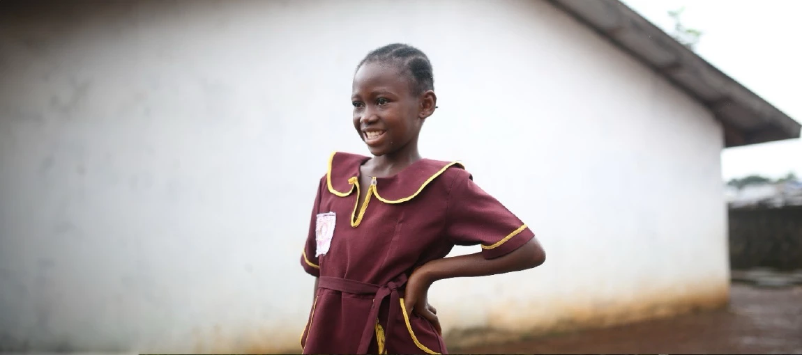 Portrait of schoolgirl in Liberia. Photo: Dominic Chavez / The World Bank