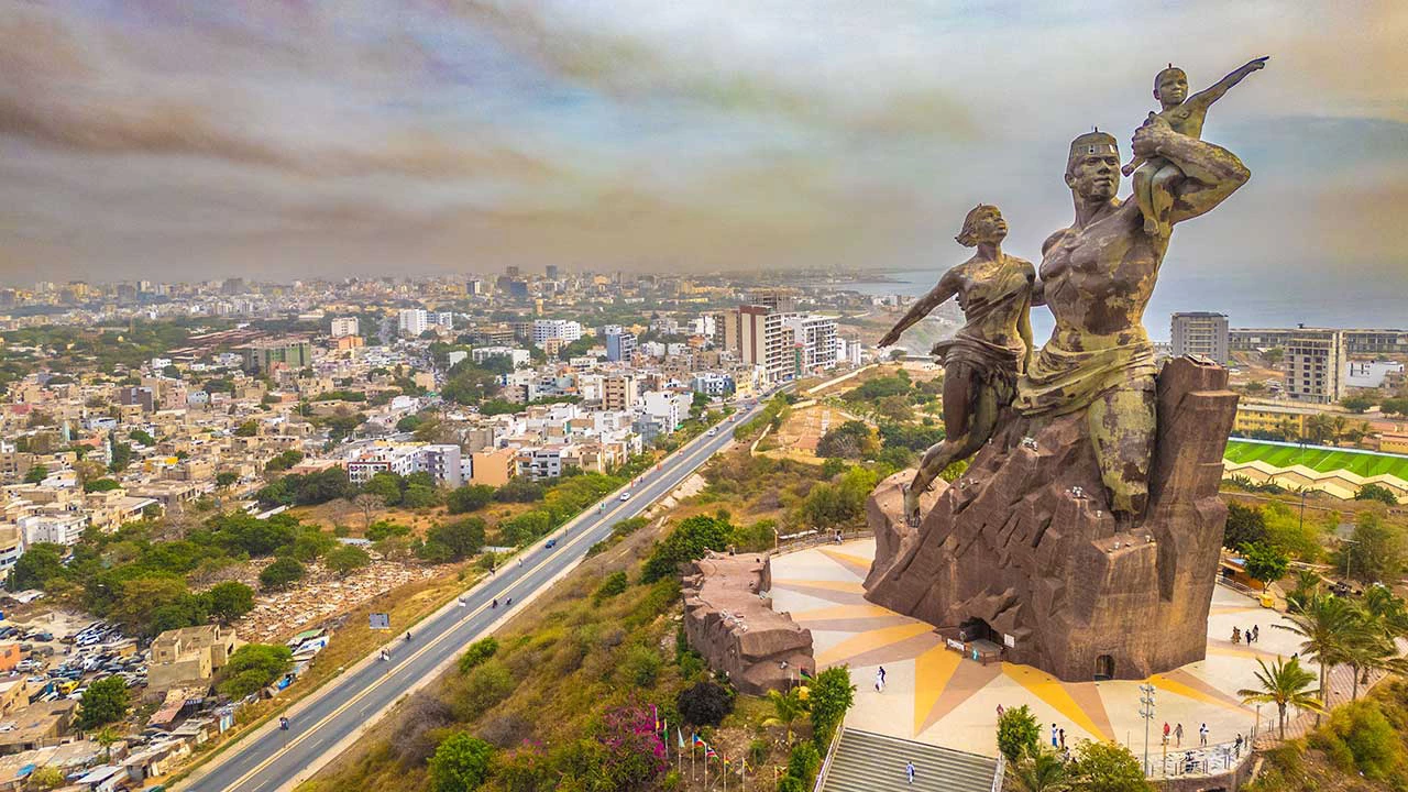 African Renaissance Monument in Dakar, Senegal.