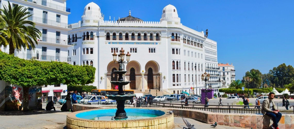 Central Post place, constructed in 1910 in Algiers, Algeria.