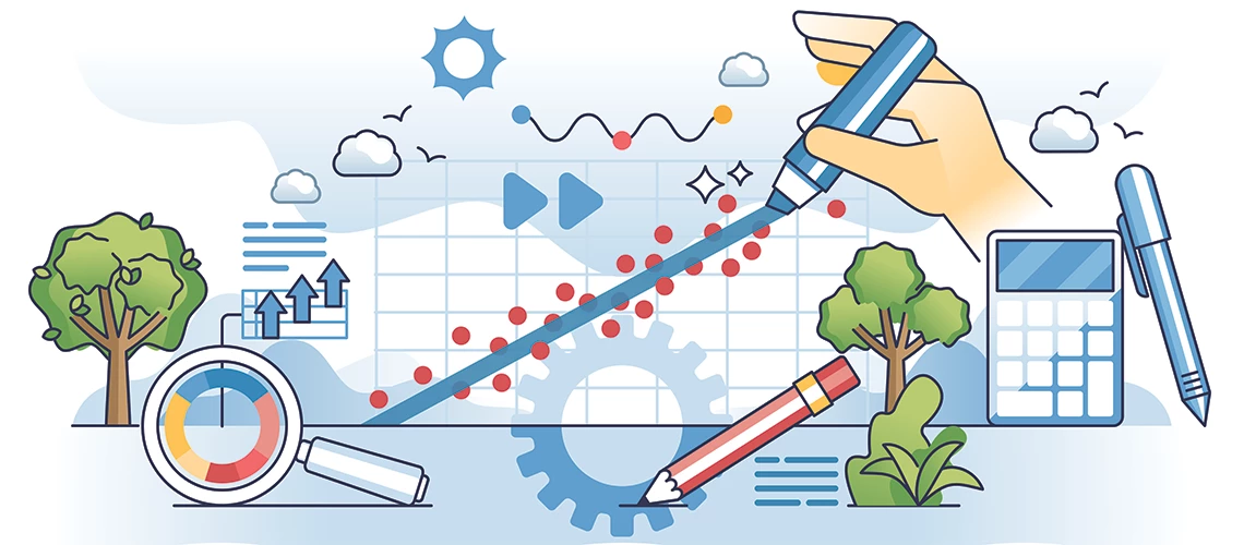 Illustration of several analysis drawings. | © shutterstock.com